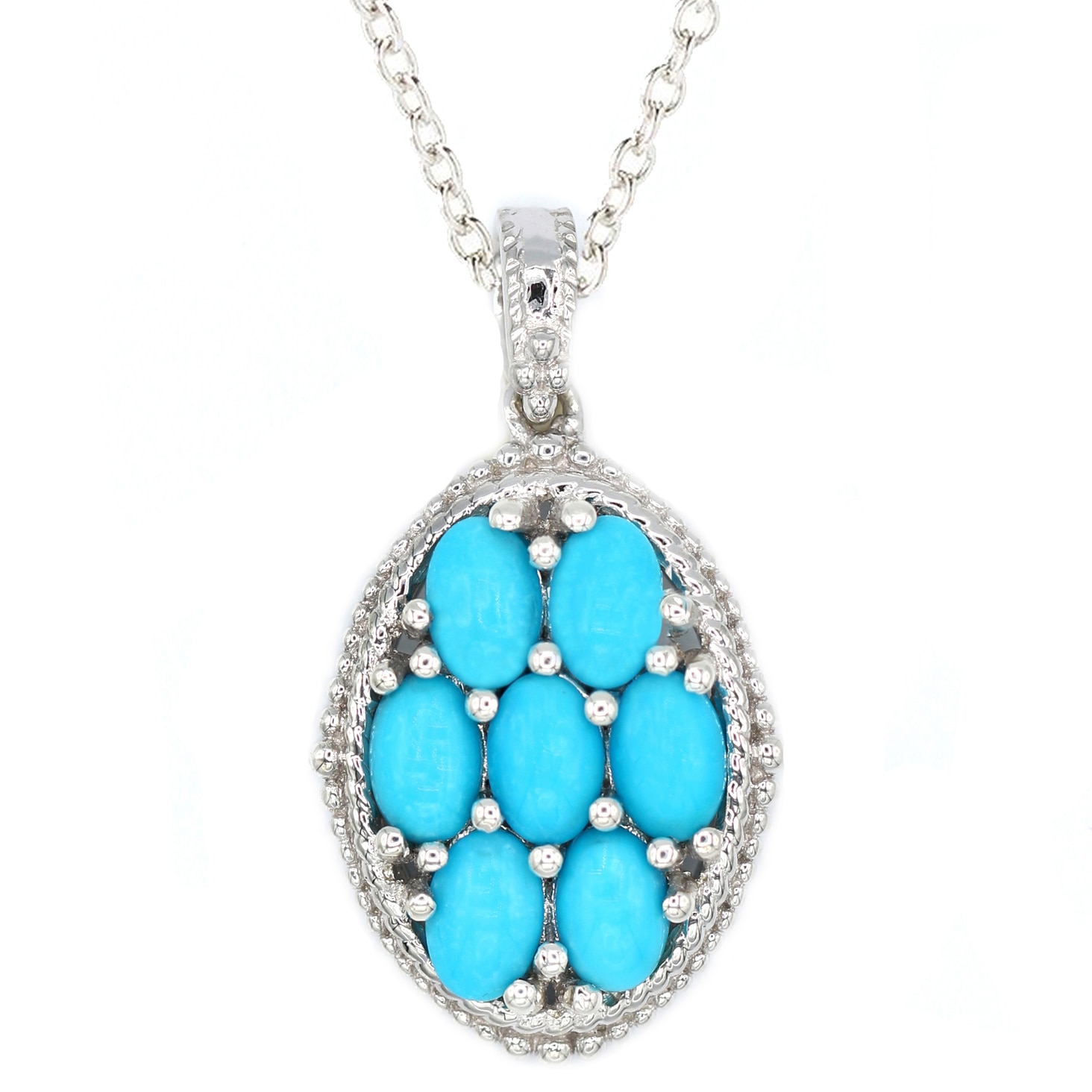 turquoise cluster pendant