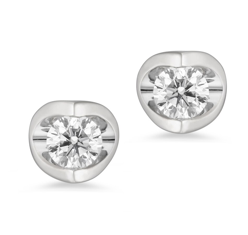 Image 701938.jpg , Product 701-938 / Price $739.99 - $1,699.99 , Canadian Dream 14k White Gold Diamond Solitaire Stud Earrings from Canadian Dreams on TSC.ca's Jewellery department