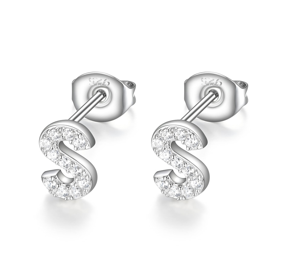 Jewellery - Earrings - Stud Earrings - Diamonelle Sterling Silver Mini  Initial Earrings - Online Shopping for Canadians