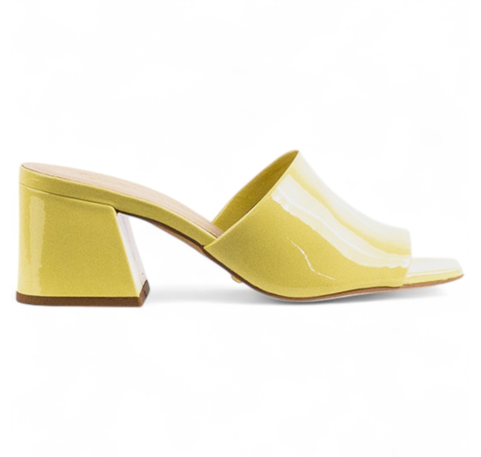 Image 702027_YEL.jpg, Product 702-027 / Price $148.00, L'Intervalle Clarabelle Block Heel Mule from L'Intervalle on TSC.ca's Shoes department