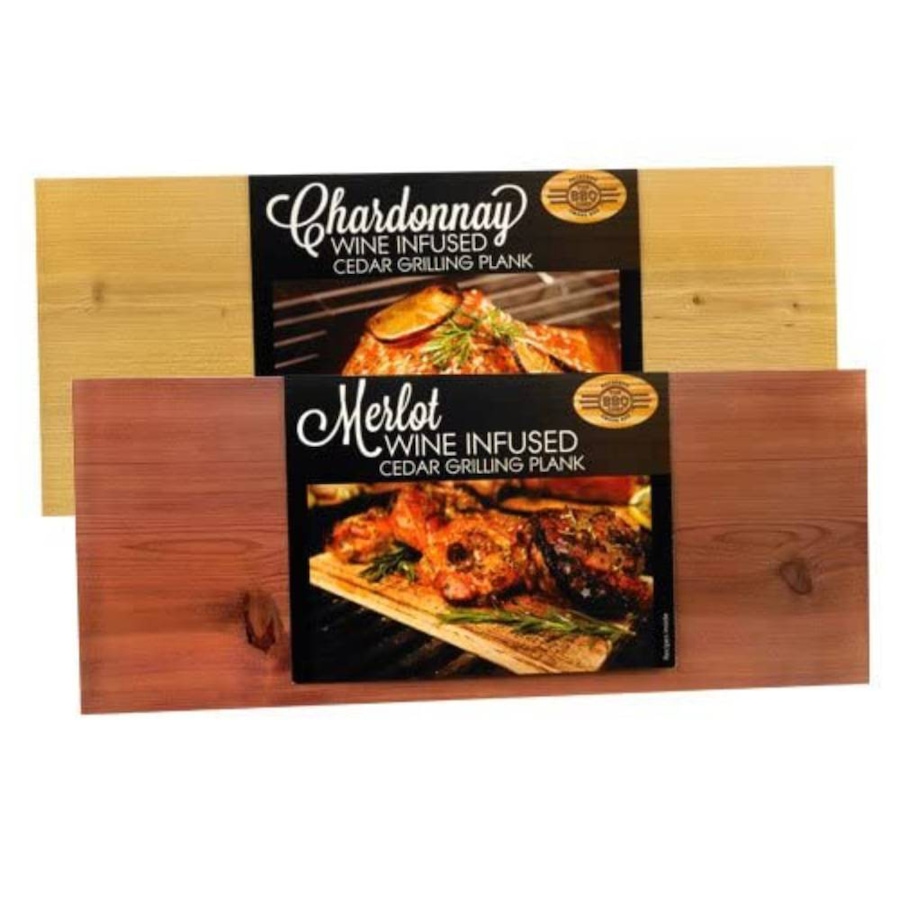 Image 702098.jpg, Product 702-098 / Price $26.99, Wine Infused Cedar Grilling Planks - Assorted Merlot and Chardonnay (2-Pack) from Dolce & Gourmando on TSC.ca's Kitchen department
