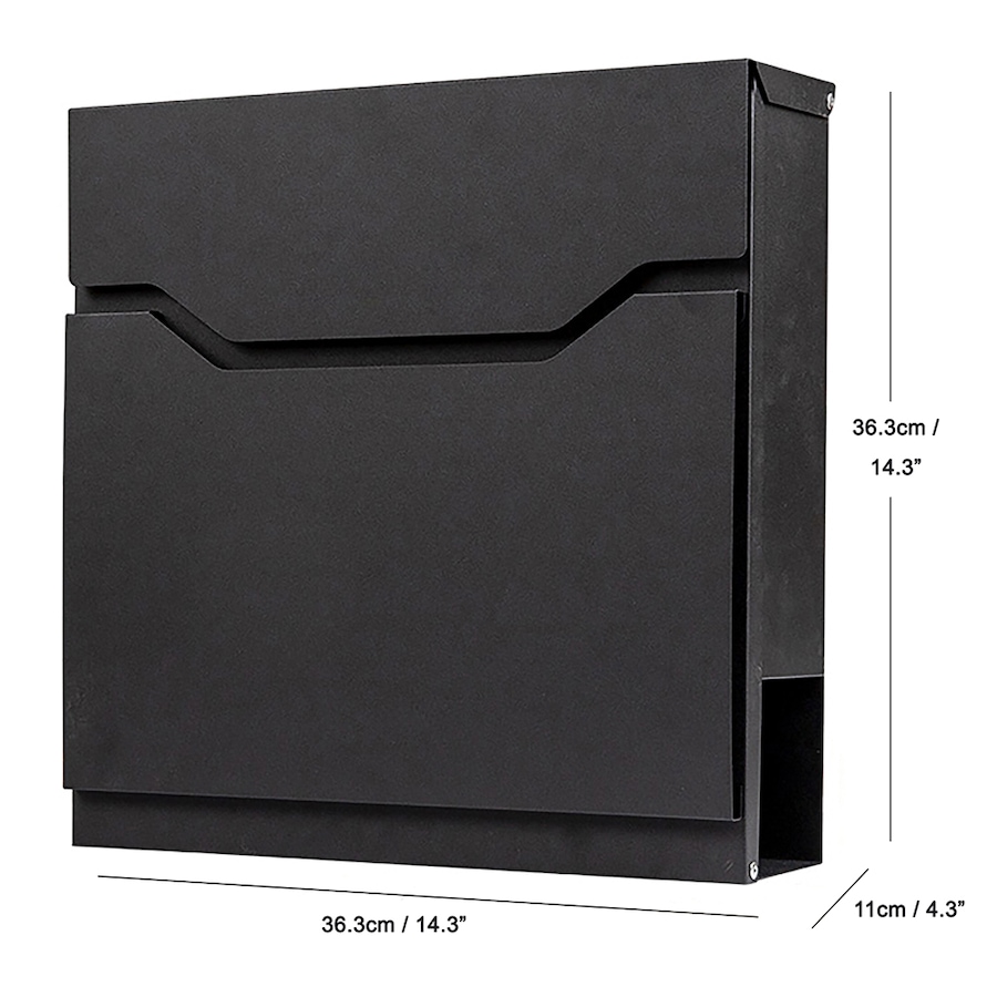 Image 702113_ALTMORE500.jpg, Product 702-113 / Price $99.99, Fine Art Living Black Modern Vertical Wall-Mounted Steel Mailbox from Fine Art Lighting on TSC.ca's Home & Garden department