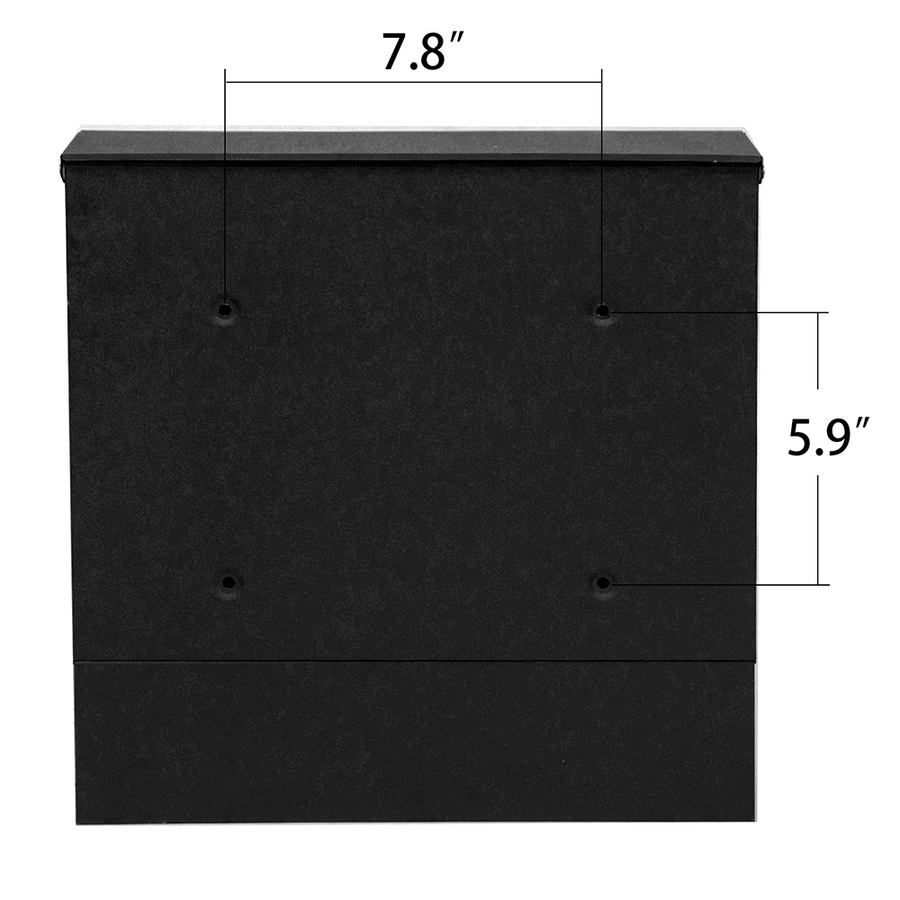Image 702114_ALTMORE503.jpg, Product 702-114 / Price $99.99, Fine Art Living Black Fashionable Vertical Wall-Mounted Steel Mailbox from Fine Art Lighting on TSC.ca's Home & Garden department