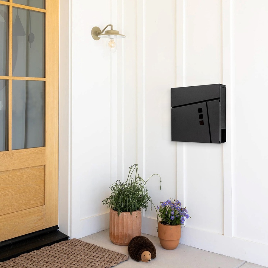 Image 702115_ALTMORE501.jpg, Product 702-115 / Price $99.99, Fine Art Living Black Trendy Vertical Wall-Mounted Steel Mailbox from Fine Art Lighting on TSC.ca's Home & Garden department