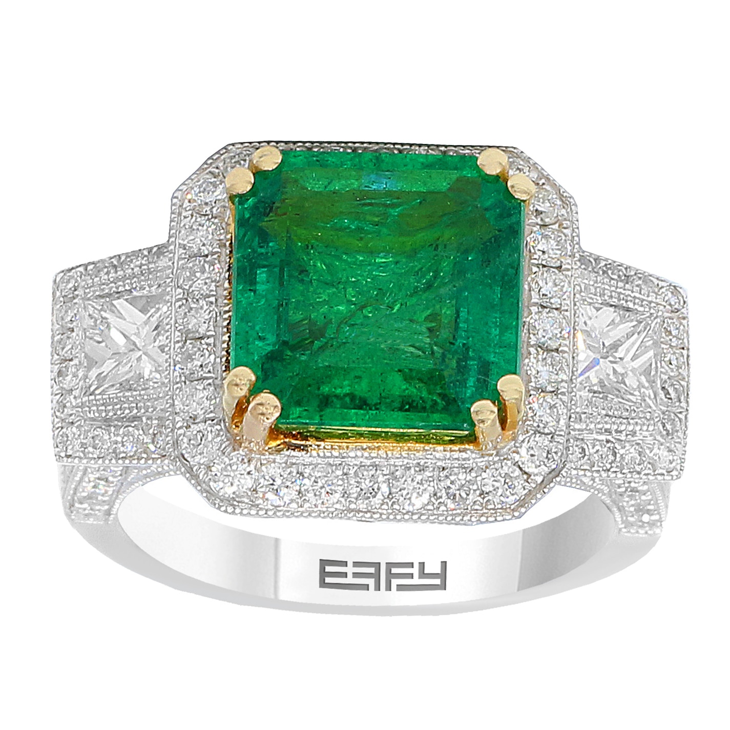 Effy emerald ring deals white gold