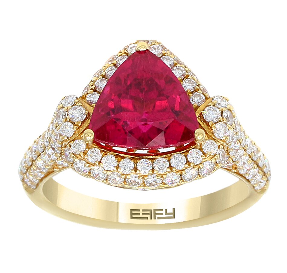 Image 702236.jpg , Product 702-236 / Price $9,999.99 , Effy 18K Yellow Gold Diamond and Rubellite Ring from Effy Jewellery on TSC.ca's Jewellery department