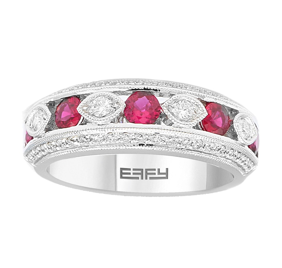 Image 702242.jpg , Product 702-242 / Price $5,199.99 , Effy 18K White Gold Diamond and Natural Ruby Ring from Effy Jewellery on TSC.ca's Jewellery department
