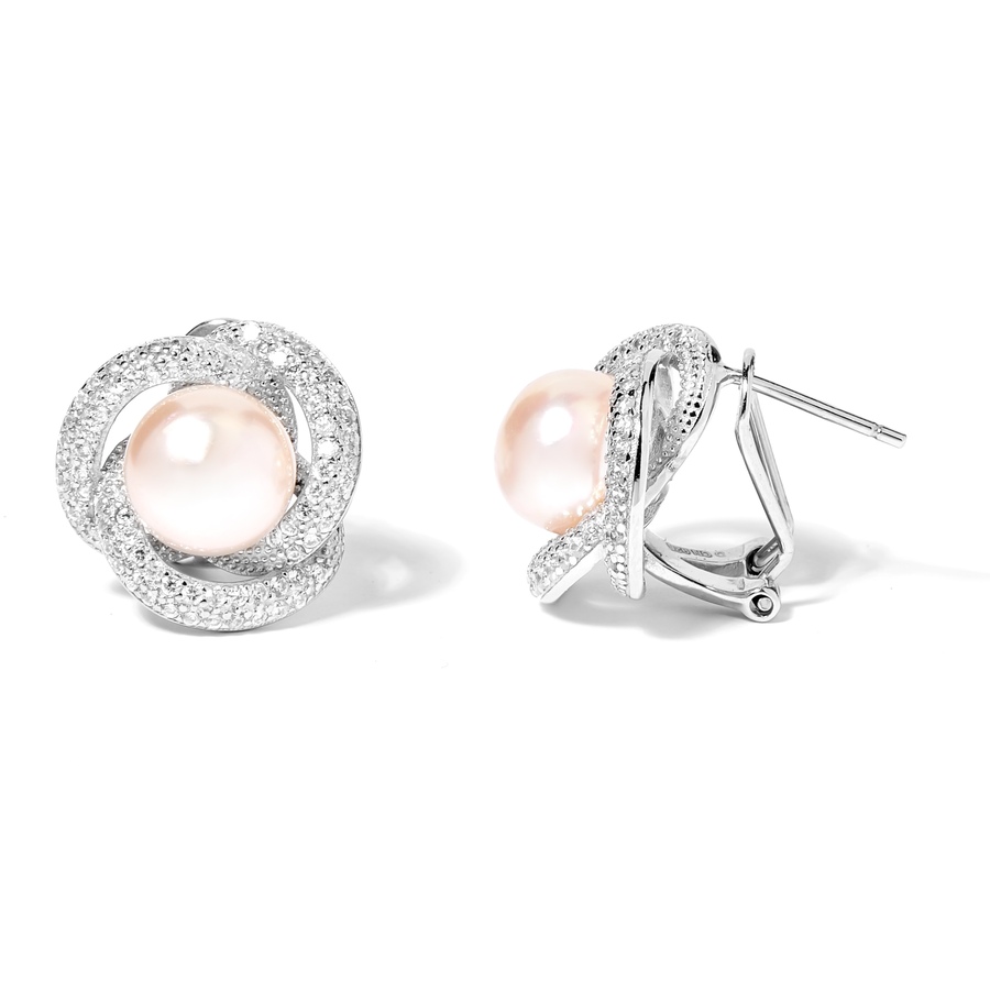 Image 702280.jpg, Product 702-280 / Price $149.99, AMOUR Pearls Sterling Silver 10.5-11mm Pink Cultured Freshwater Pearl & Cubic Zirconia from Amour Pearls on TSC.ca's Jewellery department