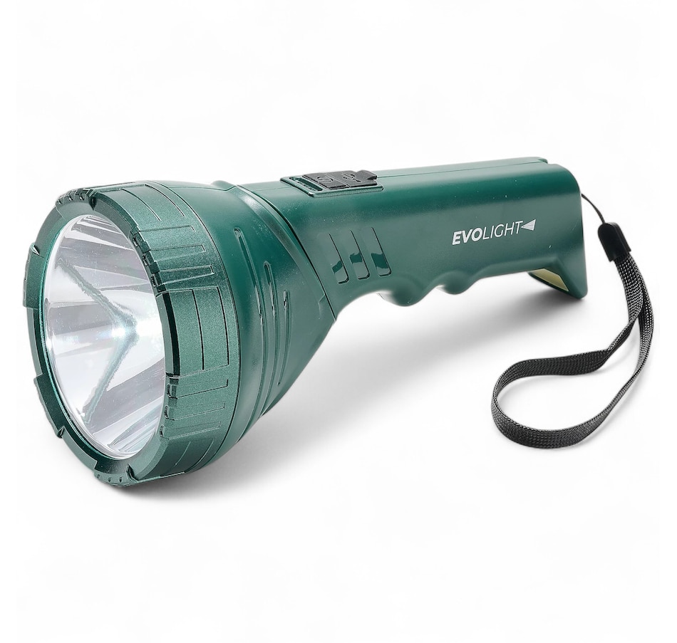 Image 702304_GRN.jpg, Product 702-304 / Price $29.99, EVOLight Rechargeable LED Flashlight with Built-In Power Bank from EVO on TSC.ca's Home & Garden department