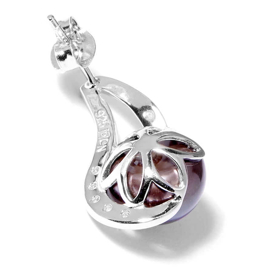 Image 702312_ALTMORE1.jpg, Product 702-312 / Price $199.99, AMOUR Pearls Sterling Silver 9-9.5mm Black Cultured Freshwater Pearl & Diamond Drop Earrings from Amour Pearls on TSC.ca's Jewellery department