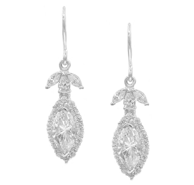 Diamonelle Sterling Silver Diamonelle Drop Earrings