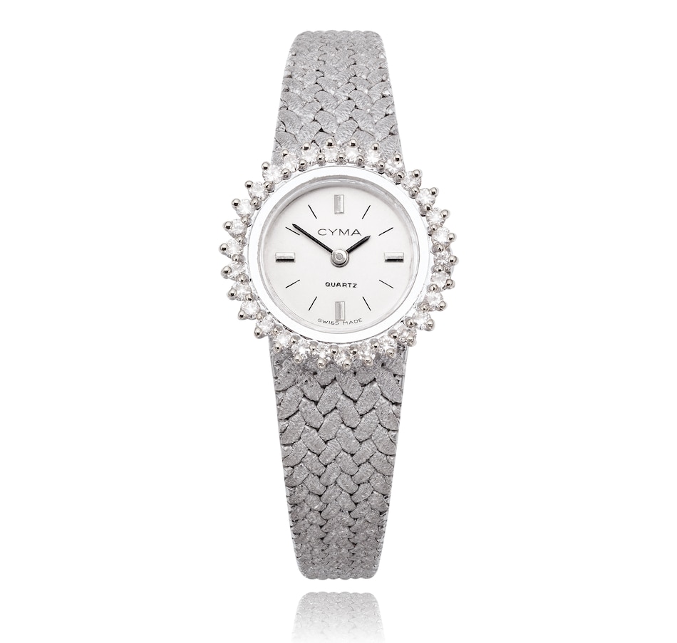 Jewellery - Watches - Women's - Lady's 14KT White Gold CYMA QUARTZ ...