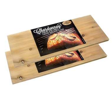 Wine Infused Cedar Grilling Planks - Chardonnay (2-pack)