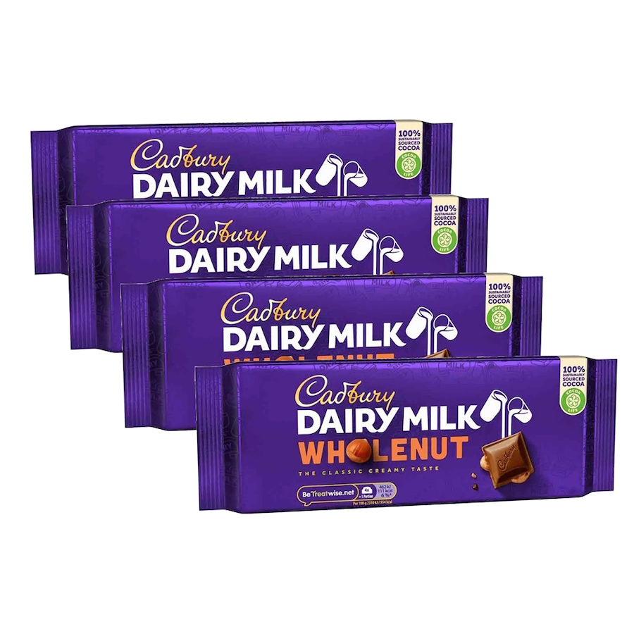 Image 702417.jpg, Product 702-417 / Price $44.99, Cadbury UK Dairy Milk Whole Nut Bar, 180 g (4-Pack) from Dolce & Gourmando on TSC.ca's Kitchen department