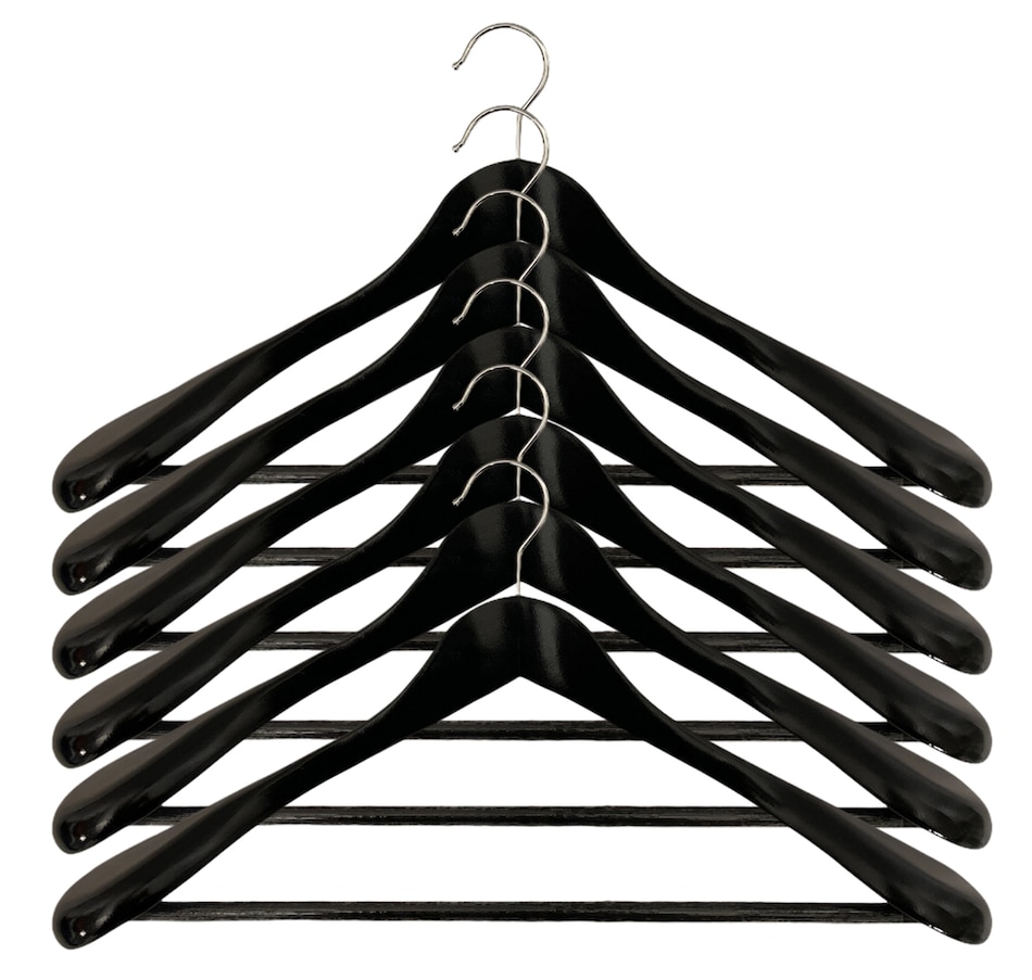 Image 702434.jpg, Product 702-434 / Price $32.99, Closet Spice Extra-Wide Shoulder Solid Wooden Suit Hangers (set of 6 with non-slip pant bars) from Closet Spice on TSC.ca's Home & Garden department