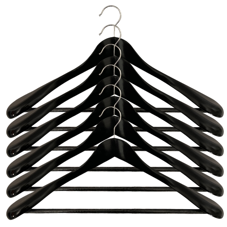 Image 702434.jpg, Product 702-434 / Price $32.99, Closet Spice Extra-Wide Shoulder Solid Wooden Suit Hangers (set of 6 with non-slip pant bars) from Closet Spice on TSC.ca's Home & Garden department