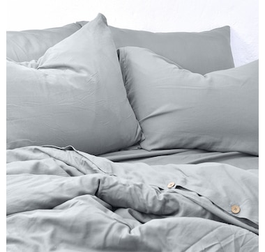 New Seasons Collection 4-Piece Bamboo and Linen Sheet Set