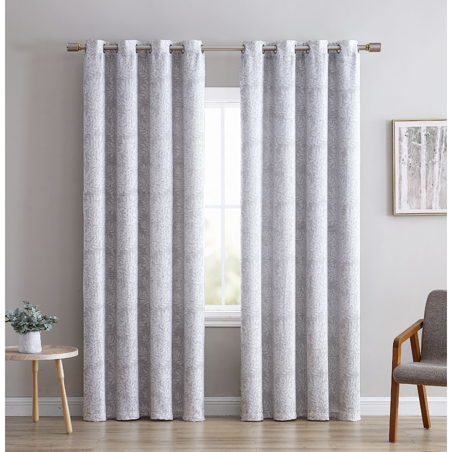 Image 702521_GRY.jpg, Product 702-521 / Price $28.99, Hudson & Main Jacquard Leaf Blackout Grommet Window Panel from Hudson & Main Bedding on TSC.ca's Home & Garden department