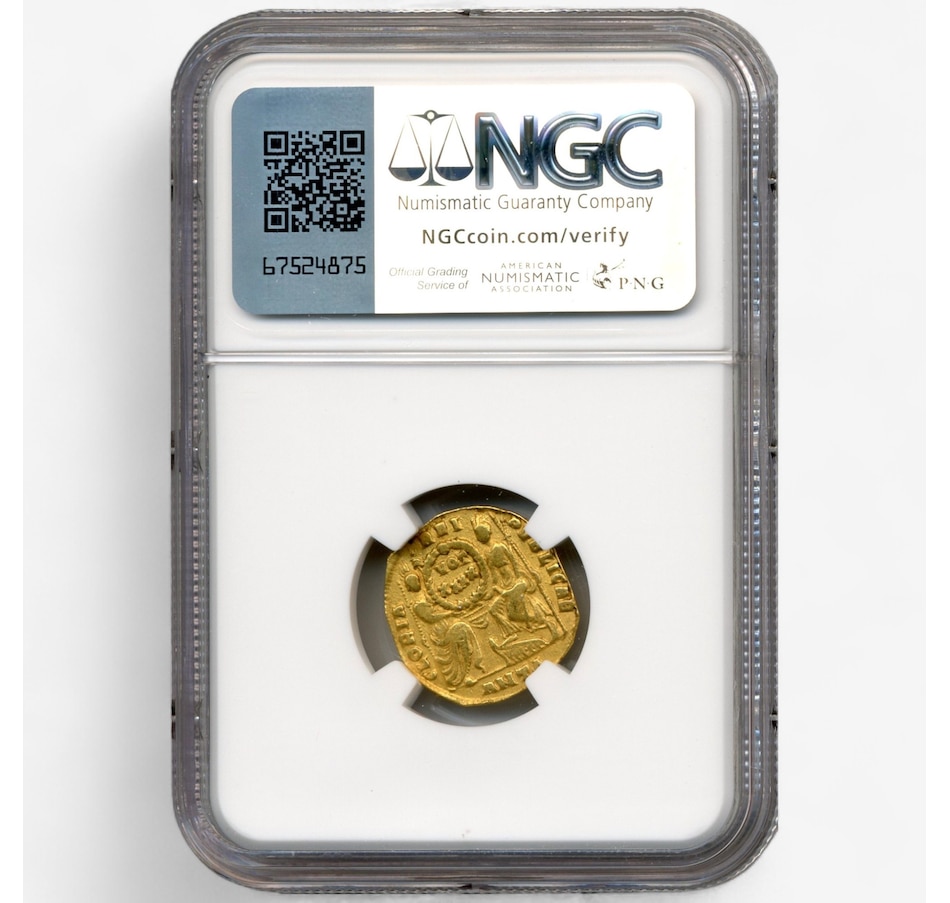 Image 702570_ALTMORE2.jpg, Product 702-570 / Price $3,250.00, Roman Gold Solidus Coin Emperor Constantius II, 337–361 AD, NGC Certified Choice Very Fine (Strike 5/5, Surface 2/5) from Canadian Coin & Currency on TSC.ca's Coins department