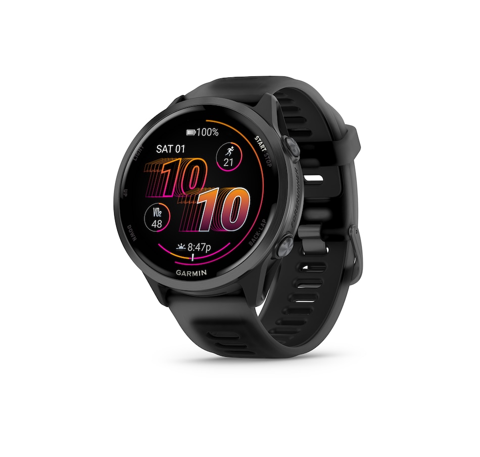Image 702575.jpg, Product 702-575 / Price $799.99, Garmin Forerunner 570 GPS 47-mm Smartwatch (slate grey aluminum bezel with translucent black/black band) from Garmin on TSC.ca's Electronics department