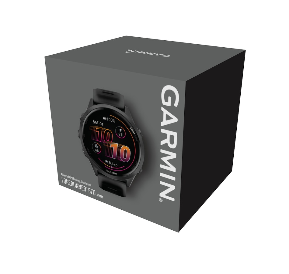 Image 702575_ALTMORE9.jpg, Product 702-575 / Price $799.99, Garmin Forerunner 570 GPS 47-mm Smartwatch (slate grey aluminum bezel with translucent black/black band) from Garmin on TSC.ca's Electronics department