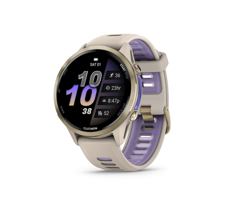 Image 702576_GLD.jpg, Product 702-576 / Price $1,099.99, Garmin Forerunner 970 GPS Smartwatch (carbon grey DLC titanium with black case and black/translucent whitestone band) from Garmin on TSC.ca's Electronics department