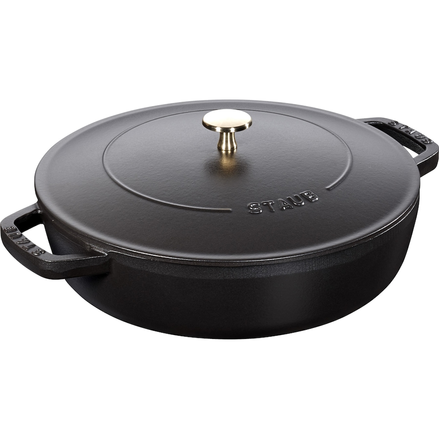 Image 702612_BLK.jpg, Product 702-612 / Price $399.99, Staub Braisers 3.7 L Round Saute Pan Chistera from Staub on TSC.ca's Kitchen department