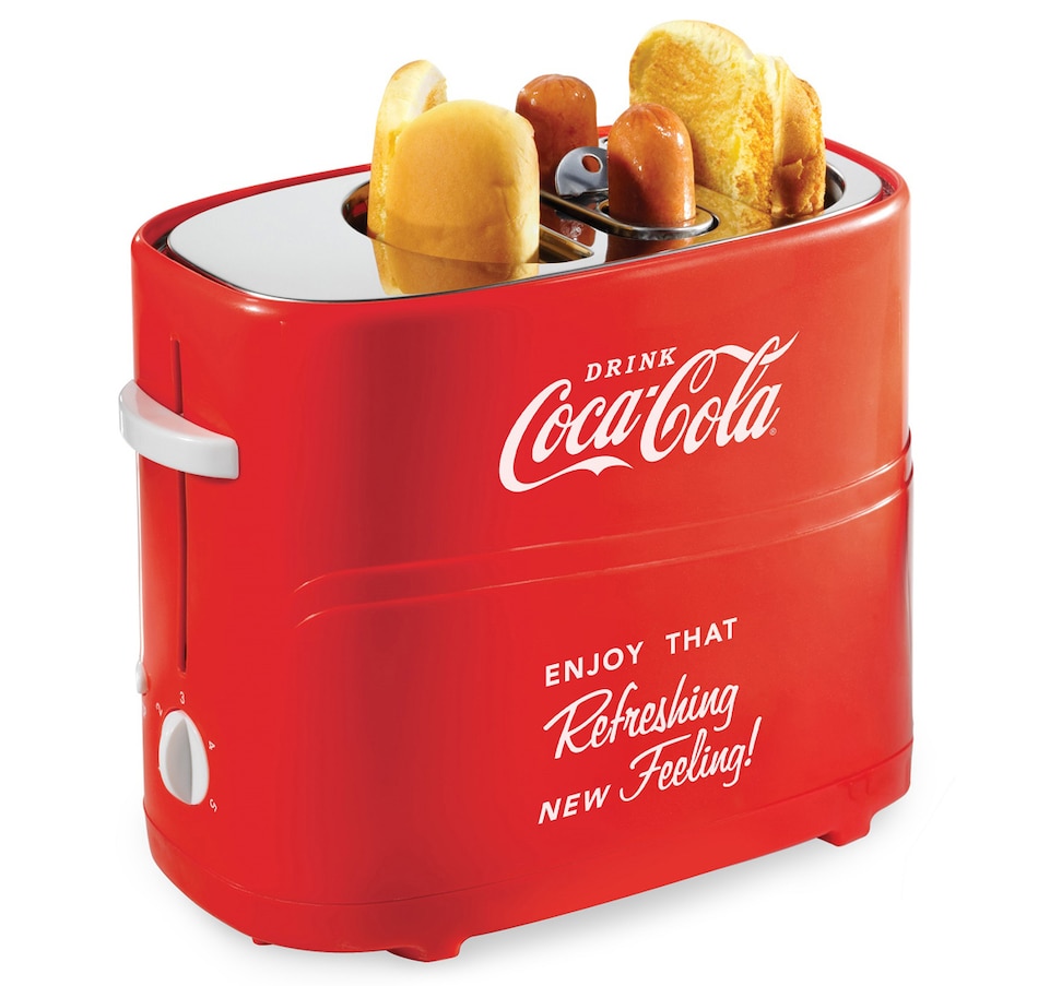 Image 702761.jpg, Product 702-761 / Price $41.99, Coca-Cola Hot Dog Toaster 2 Slot from Nostalgia on TSC.ca's Kitchen department