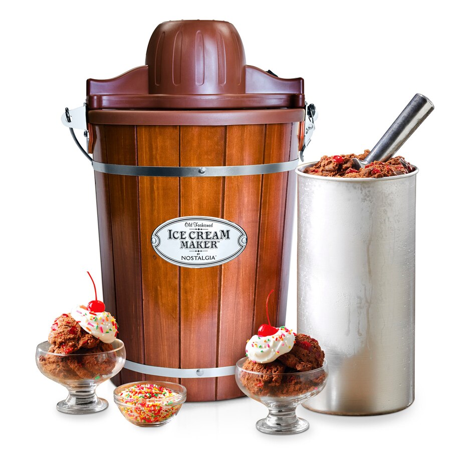 Image 702774_ALTMORE1.jpg, Product 702-774 / Price $157.99, Nostalgia 6-Quart Ice Cream Maker - Wood Slatted Bucket from Nostalgia on TSC.ca's Kitchen department