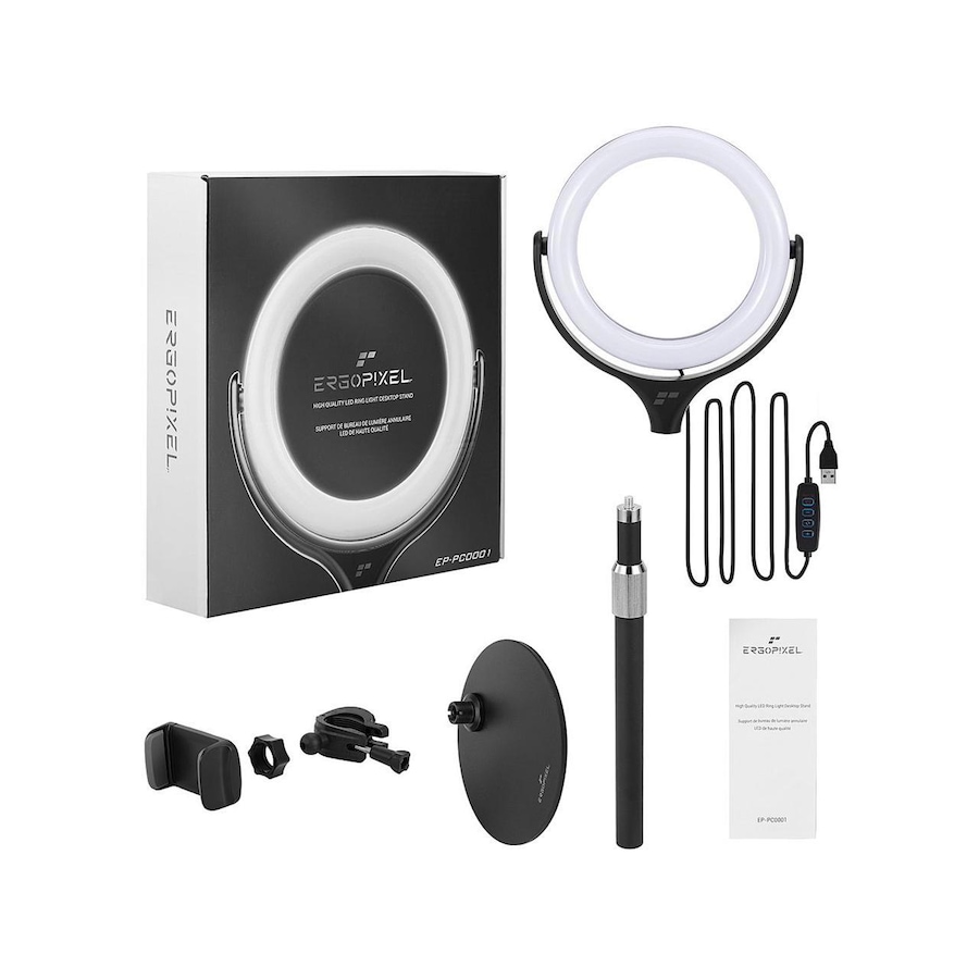 Image 702916.jpg, Product 702-916 / Price $59.99, Ergopixel Desktop Tripod Stand with LED Ring Light from Ergo Pixel on TSC.ca's Toys & Hobbies department