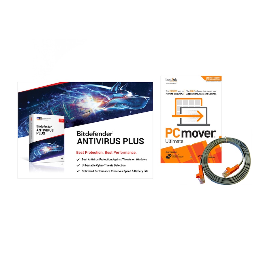 Image 703044.jpg, Product 703-044 / Price $94.99, LapLink PC Mover PC Transfer Software and BitDefender Anti-Virus Plus (1 Year/1 PC) on TSC.ca's Electronics department