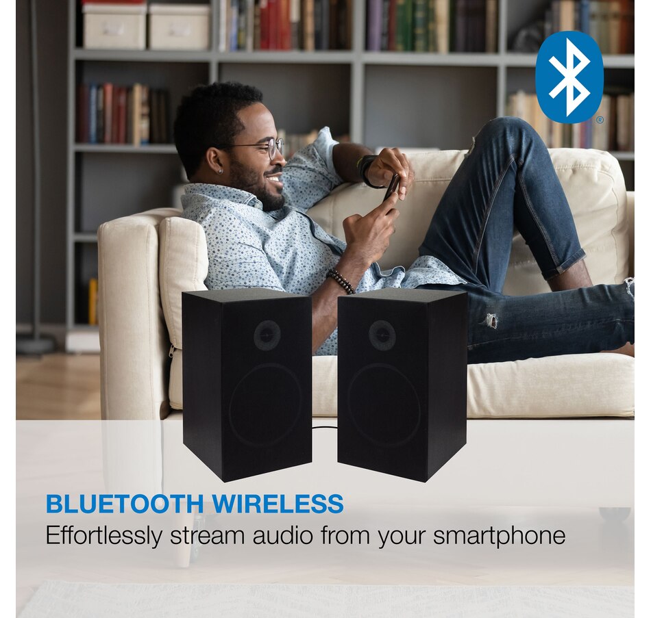 Image 703124_ALTMORE9.jpg, Product 703-124 / Price $129.99, iLive Dual Desktop Bluetooth Speakers (ISB1400B) from iLive on TSC.ca's Electronics department