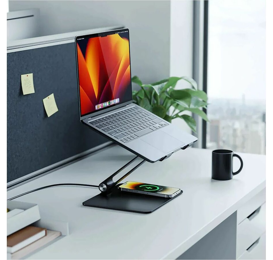 Image 703173_ALTMORE3.jpg, Product 703-173 / Price $89.99, Alogic Adjustable Laptop Stand with Wireless Charger from Alogic on TSC.ca's Electronics department