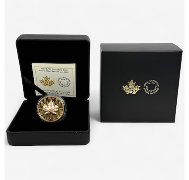 2025 $2000 Ultra High Relief Fine Gold Maple Leaf Coin