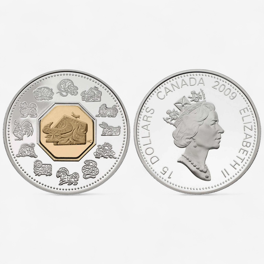 Image 703189_ALTMORE1.jpg, Product 703-189 / Price $118.88, Premium Edition $15 Year of the Ox Silver Coin and Stamp Set from Royal Canadian Mint (RCM) on TSC.ca's Coins department