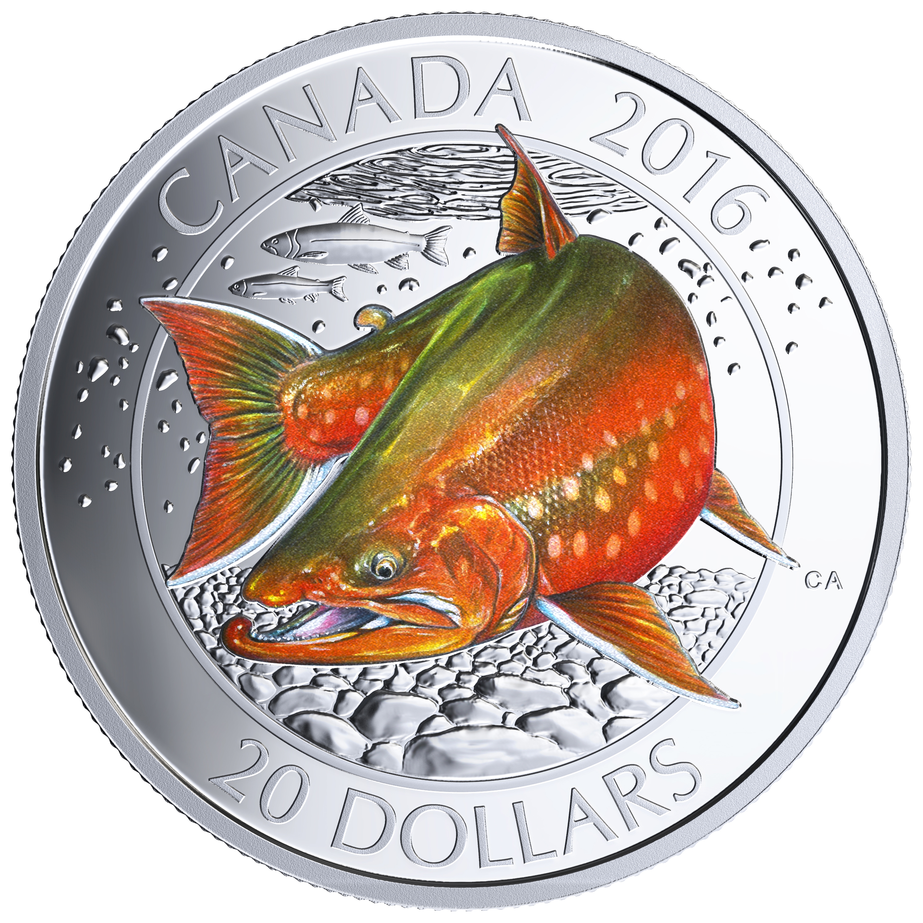 Canadian Salmonids 3-Coin Set and Fishing Lure - TSC.ca