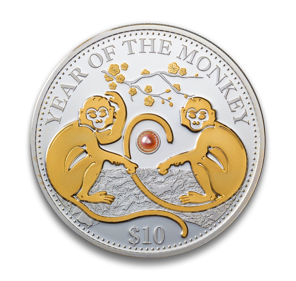 Image 703284.jpg, Product 703-284 / Price $149.95, $10 Year of the Monkey 24K Gilded Coin from Canadian Coin & Currency on TSC.ca's Coins department