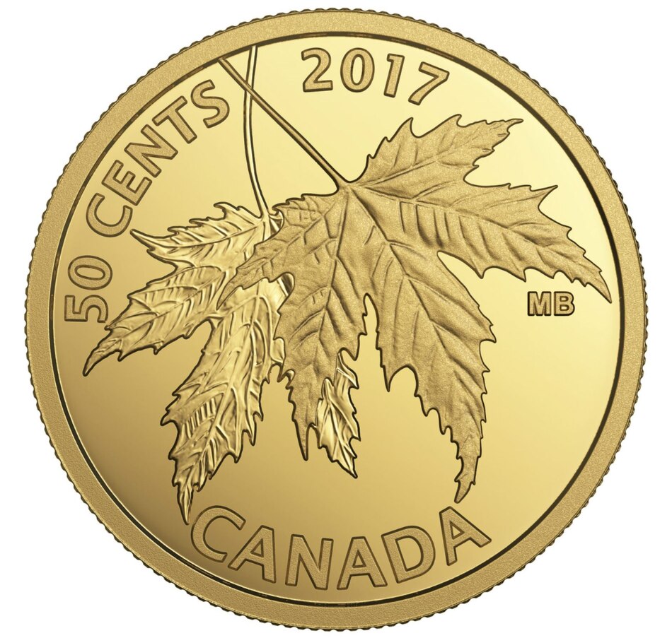 Image 703287.jpg, Product 703-287 / Price $349.95, 2017 Half-Dollar Gold Coin - Silver Maple Leaf from Royal Canadian Mint (RCM) on TSC.ca's Coins department