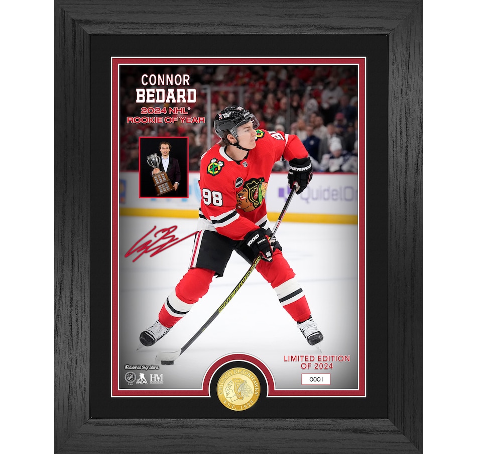 Image 703340.jpg, Product 703-340 / Price $109.99, Connor Bedard 2024 NHL Rookie of the Year Bronze Coin Photo Mint from Highland Mint on TSC.ca's Sports department