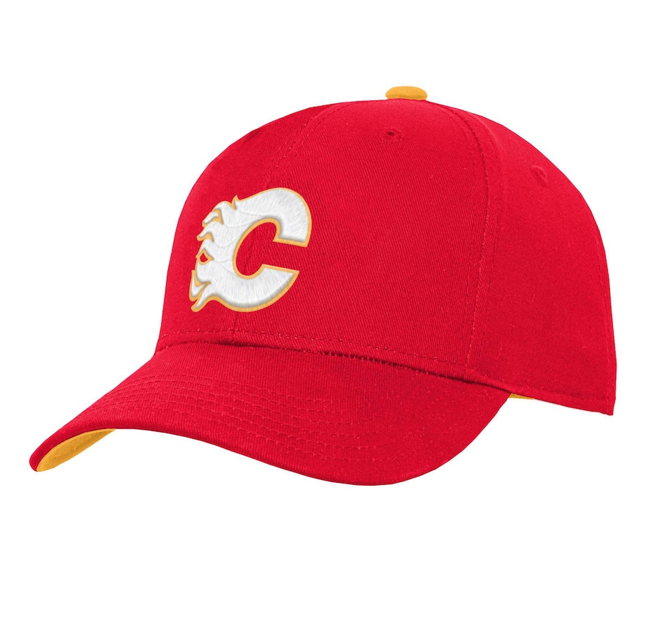 Image 703360.jpg, Product 703-360 / Price $34.99, NHL Youth Calgary Flames Pre-Curve Snapback Cap from Fanatics on TSC.ca's Sports department