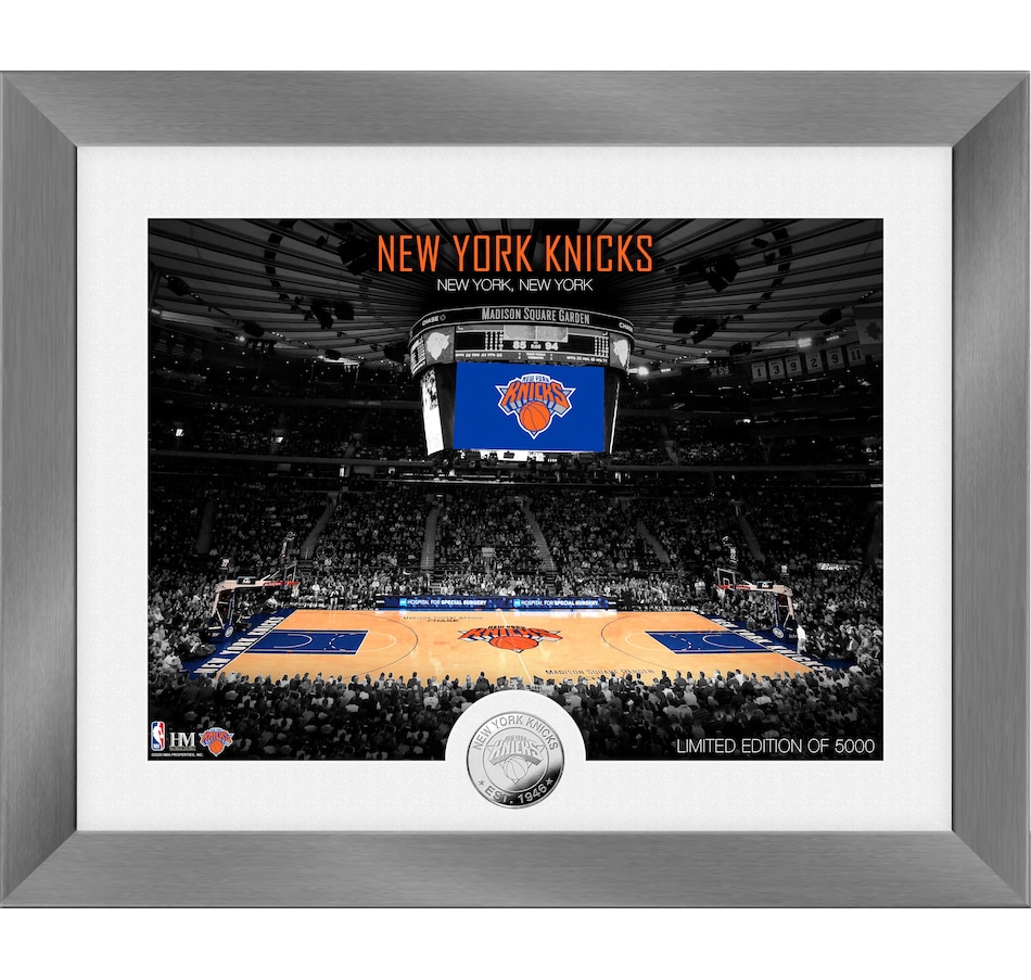Image 703425.jpg, Product 703-425 / Price $104.99, New York Knicks Art Deco Silver Coin Photo Mint from Highland Mint on TSC.ca's Sports department
