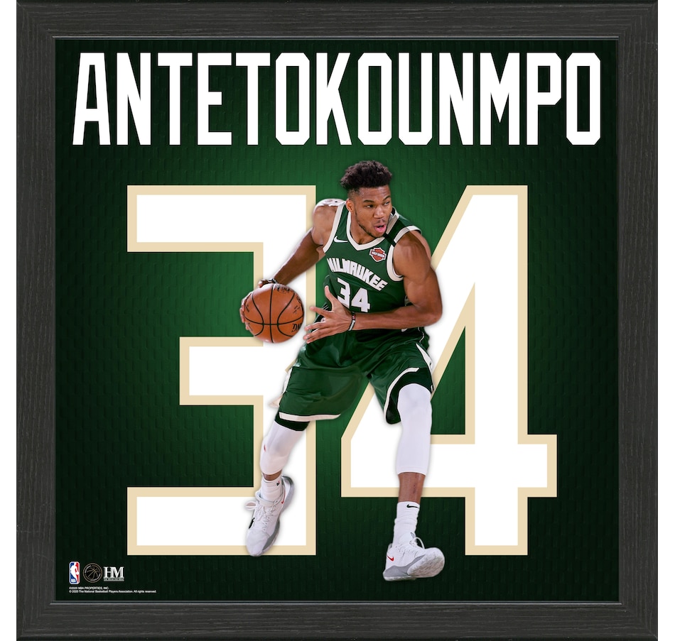 Image 703433.jpg, Product 703-433 / Price $49.99, Giannis Antetokounmpo Impact Jersey Framed Photo from Highland Mint on TSC.ca's Sports department