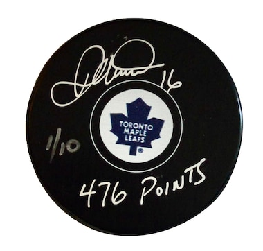 DPI Sports TSC Exclusive Limited To 10 Autographed DPI Sports Darcy Tucker Toronto Maple Leafs "476 Points" Puck