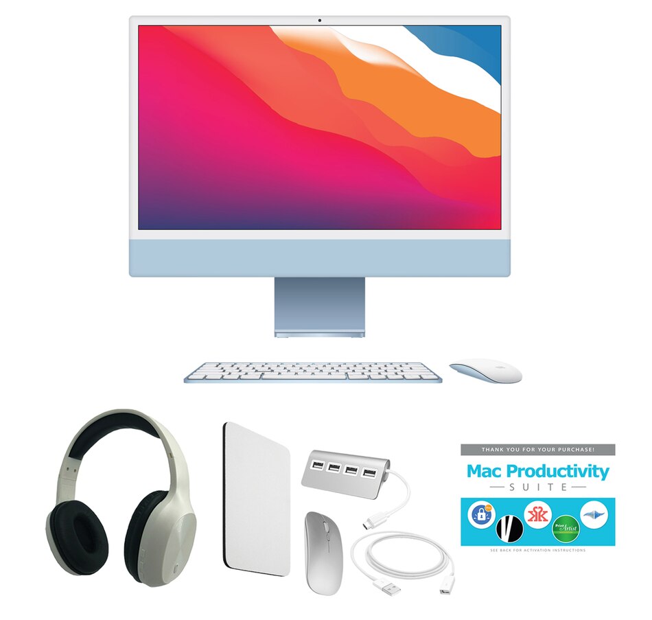 Image 703540_BLW.jpg, Product 703-540 / Price $2,700.00, iMac 24" M1 512GB 8-core GPU (2021) from Apple on TSC.ca's Electronics department