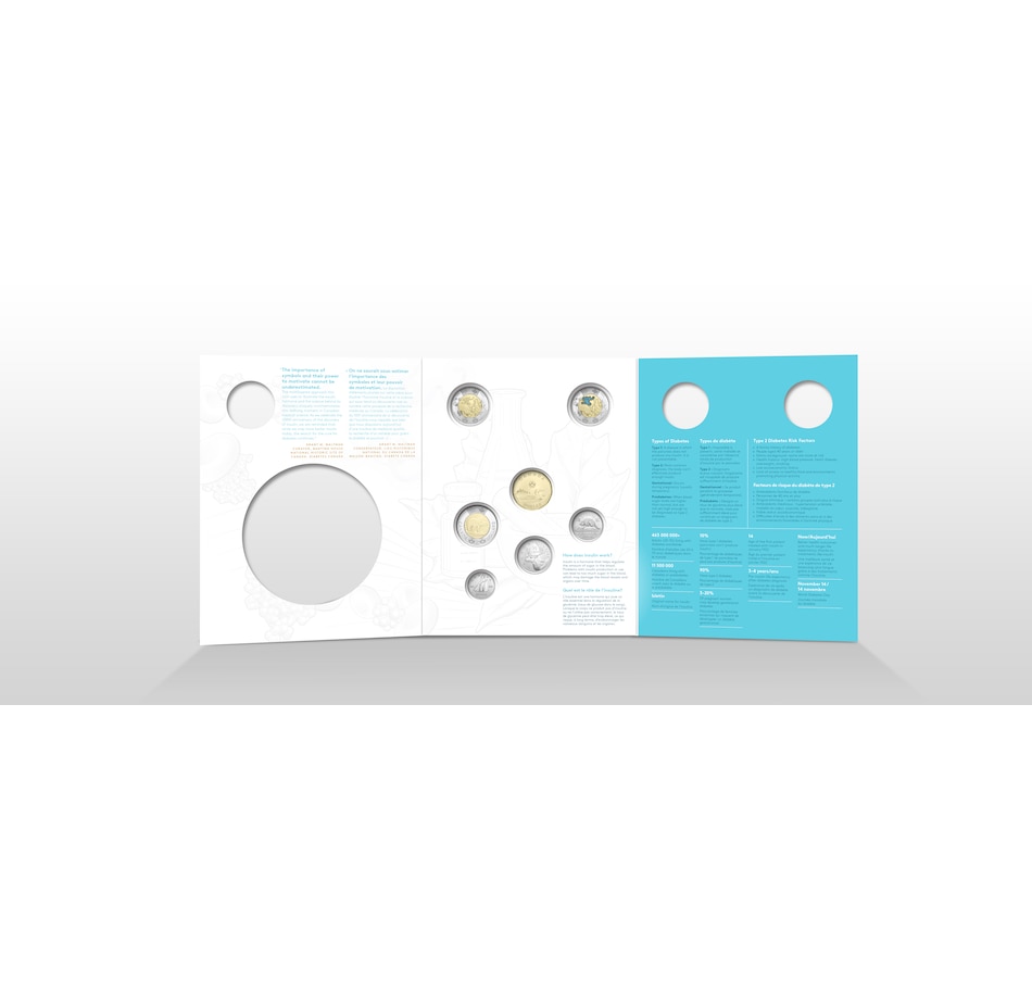 Image 703705_ALTMORE2.jpg, Product 703-705 / Price $24.95, 100th Anniversary of the Discovery of Insulin Numismatic Uncirculated Keepsake Set from Royal Canadian Mint (RCM) on TSC.ca's Coins department