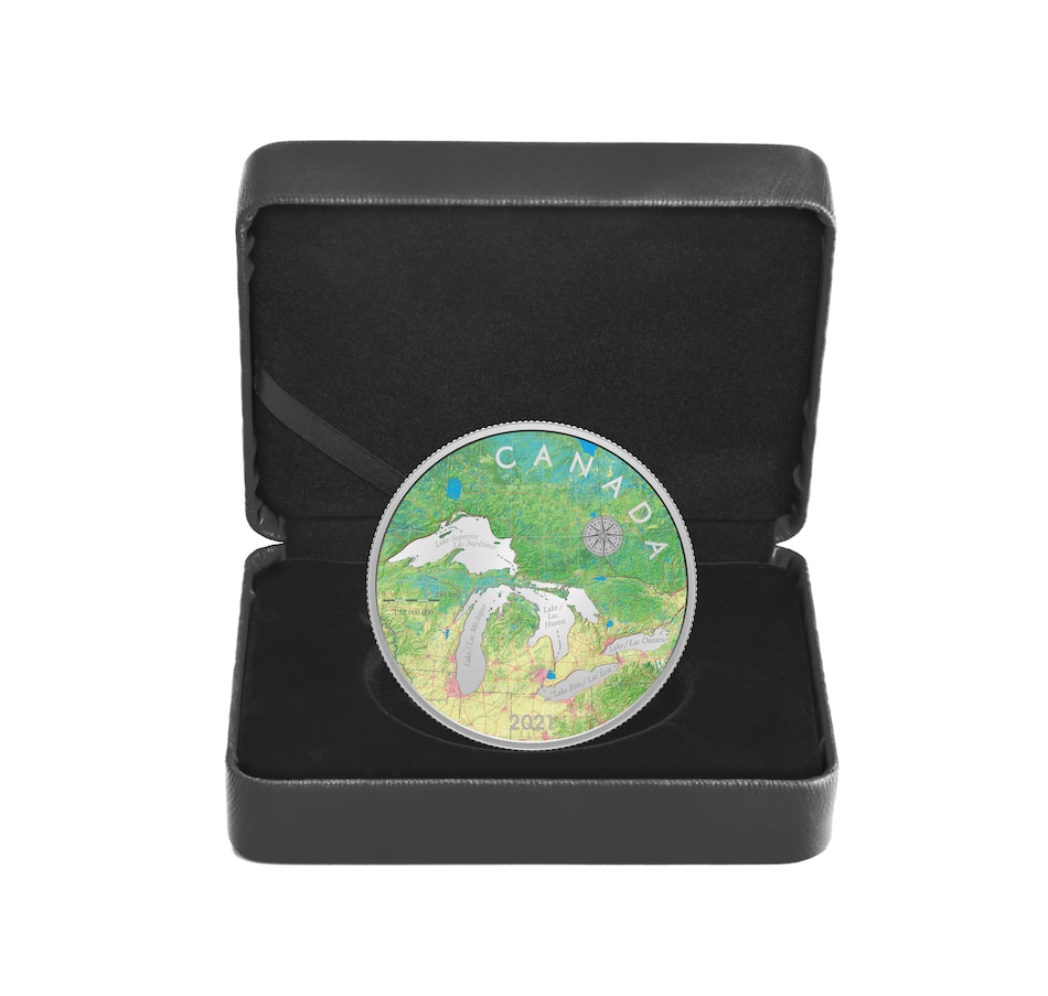 Image 703711_ALTMORE2.jpg, Product 703-711 / Price $649.95, 2021 $50 Two Ounce Pure Silver Coin Great Lakes Tribute from Royal Canadian Mint (RCM) on TSC.ca's Coins department