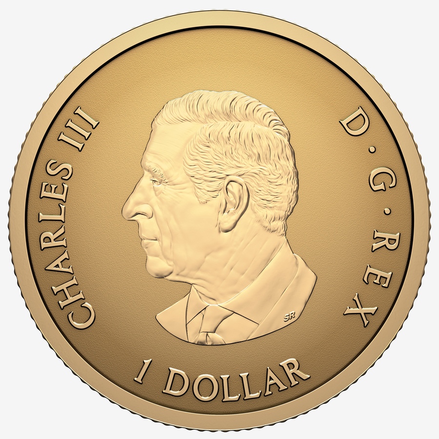 Image 703739_ALTMORE2.jpg, Product 703-739 / Price $229.95, 2026 0.5 Gram Fine Gold Dollar Coin 30th Anniversary of Maple Leaf Arboreal Emblem from Royal Canadian Mint (RCM) on TSC.ca's Coins department