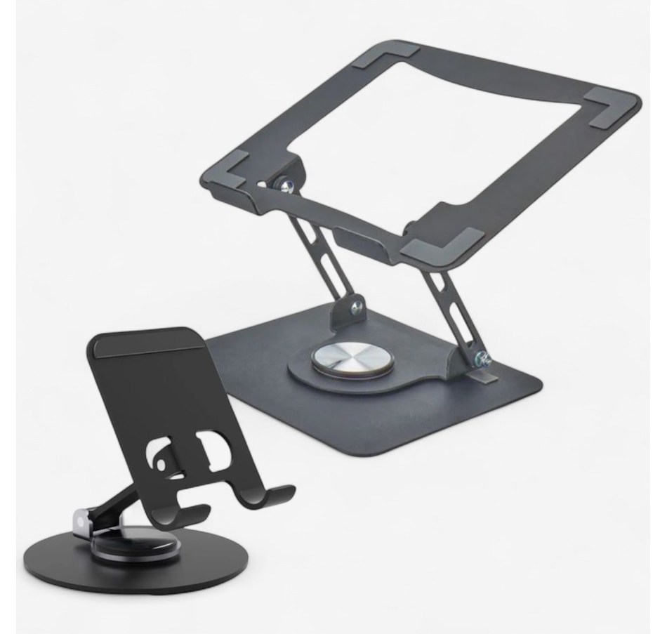 Image 703743_BLK.jpg, Product 703-743 / Price $69.99, Uncaged Ergonomics Swivel Laptop and Phone Stand Bundle from Uncaged Ergonomics on TSC.ca's Electronics department