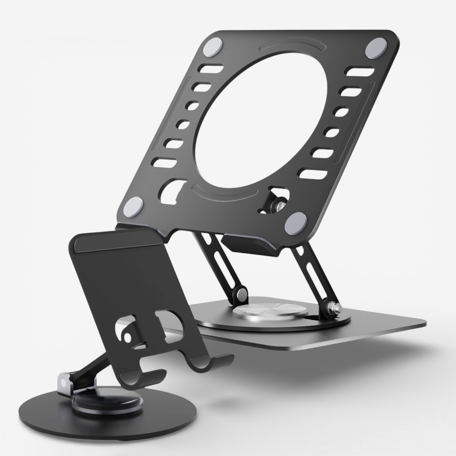Image 703743_BLK.jpg, Product 703-743 / Price $49.99, Uncaged Ergonomics Swivel Laptop and Phone Stand Bundle from Uncaged Ergonomics on TSC.ca's Electronics department