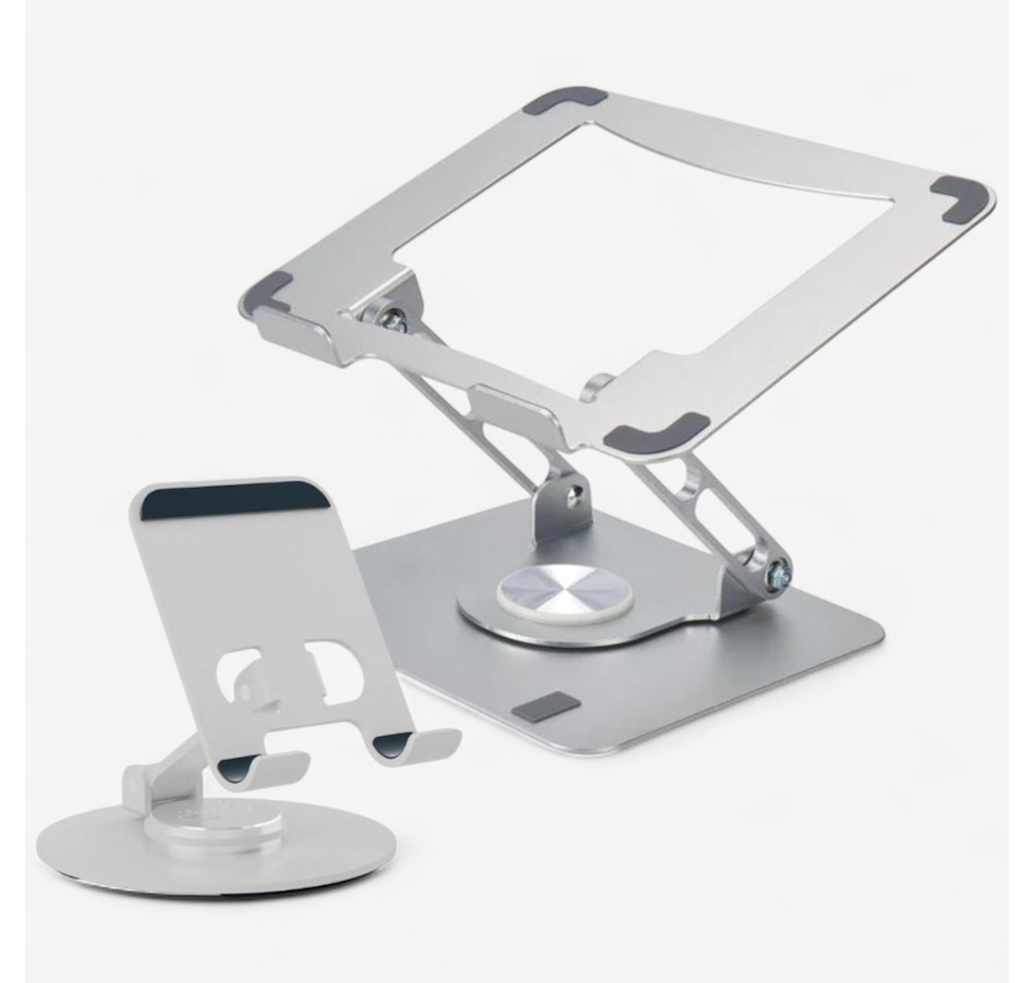 Image 703743_SIL.jpg, Product 703-743 / Price $69.99, Uncaged Ergonomics Swivel Laptop and Phone Stand Bundle from Uncaged Ergonomics on TSC.ca's Electronics department